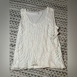 A. N. A- White Lace Top